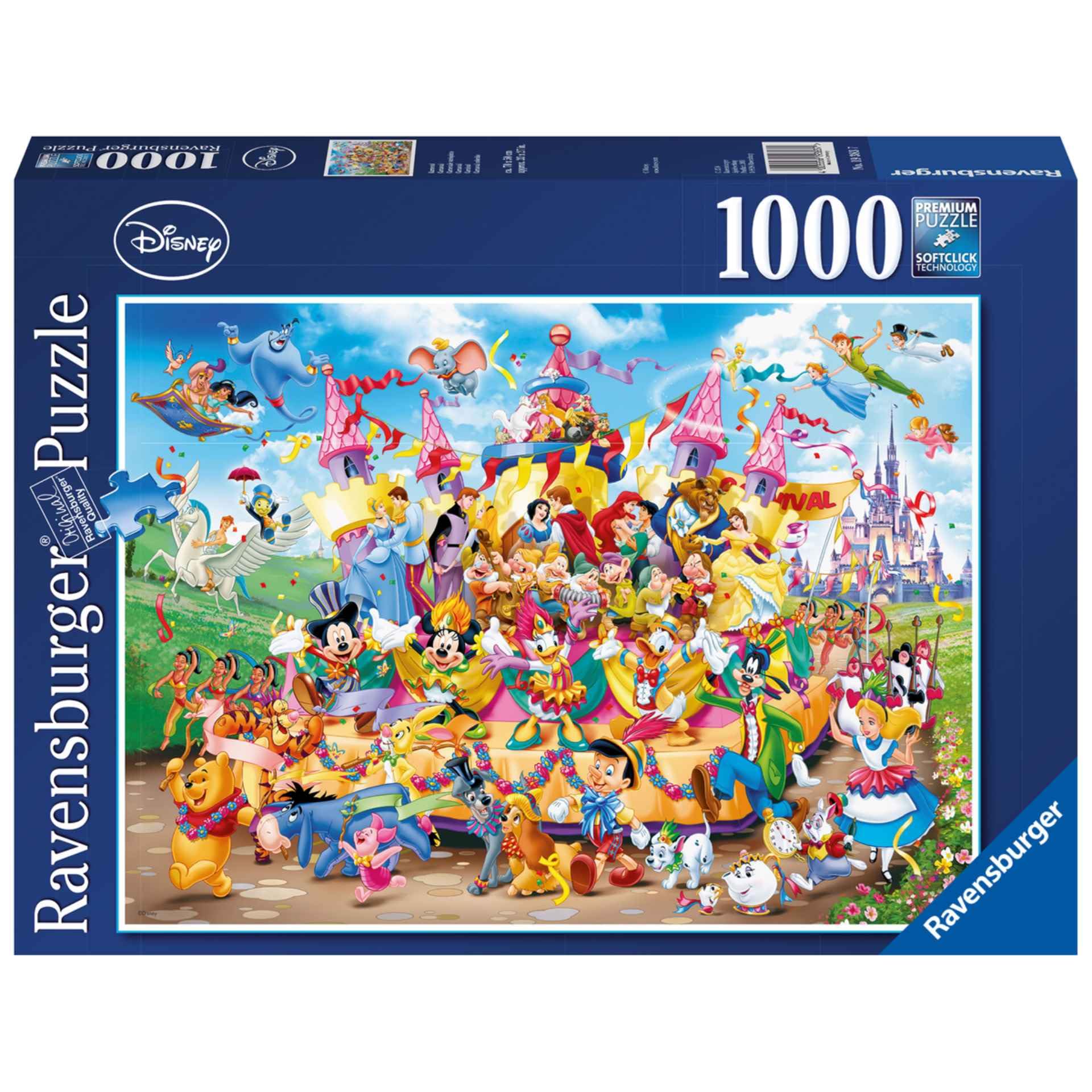 Ravensburger - Puzzle Disney Carnaval, Rompecabezas para Adultos, Regalo para Niños de 14+ Años, Juego Educativo y Estimulante, 1000 Piezas, 70x50 cm