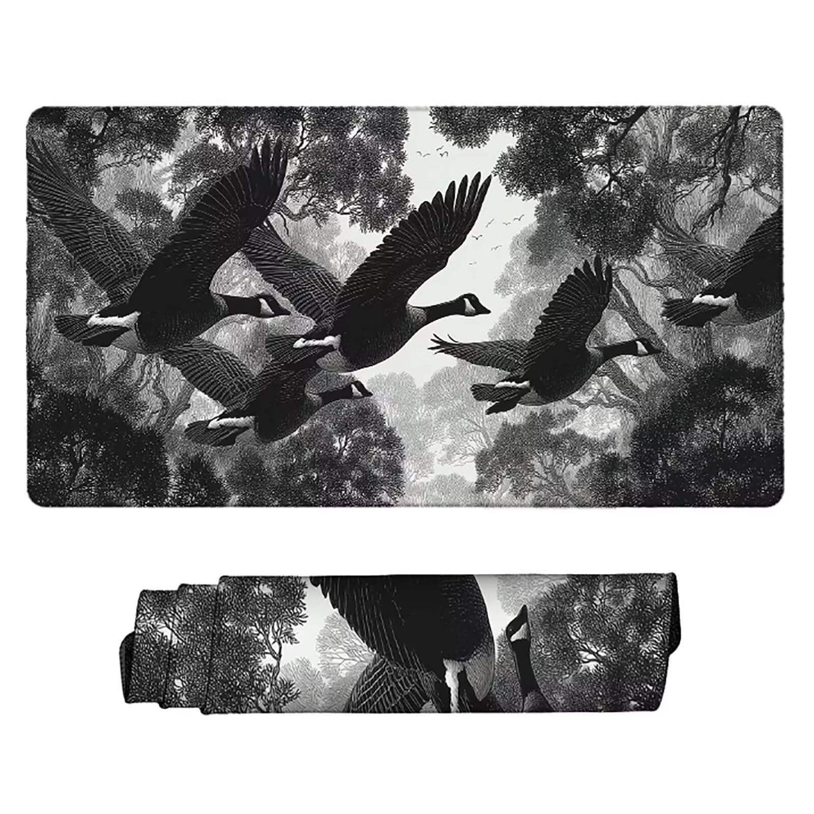 Grau Mauspad 80x40cm Schreibtischunterlage Tier Mauspad Gaming Leicht zu Reinigende, rutschfest Tischunterlage Schreibtisch, Verbessert Präzision und Geschwindigkeit für Deko Büro/Home Office 8432-2t
