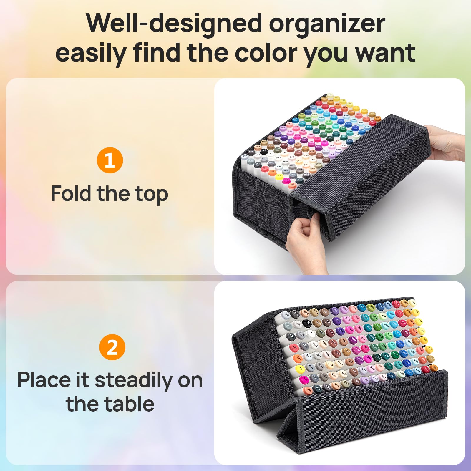 Profill 120 Farbmarker-Set, Pinsel und feine Spitze, größere Tinte für Kreatoren