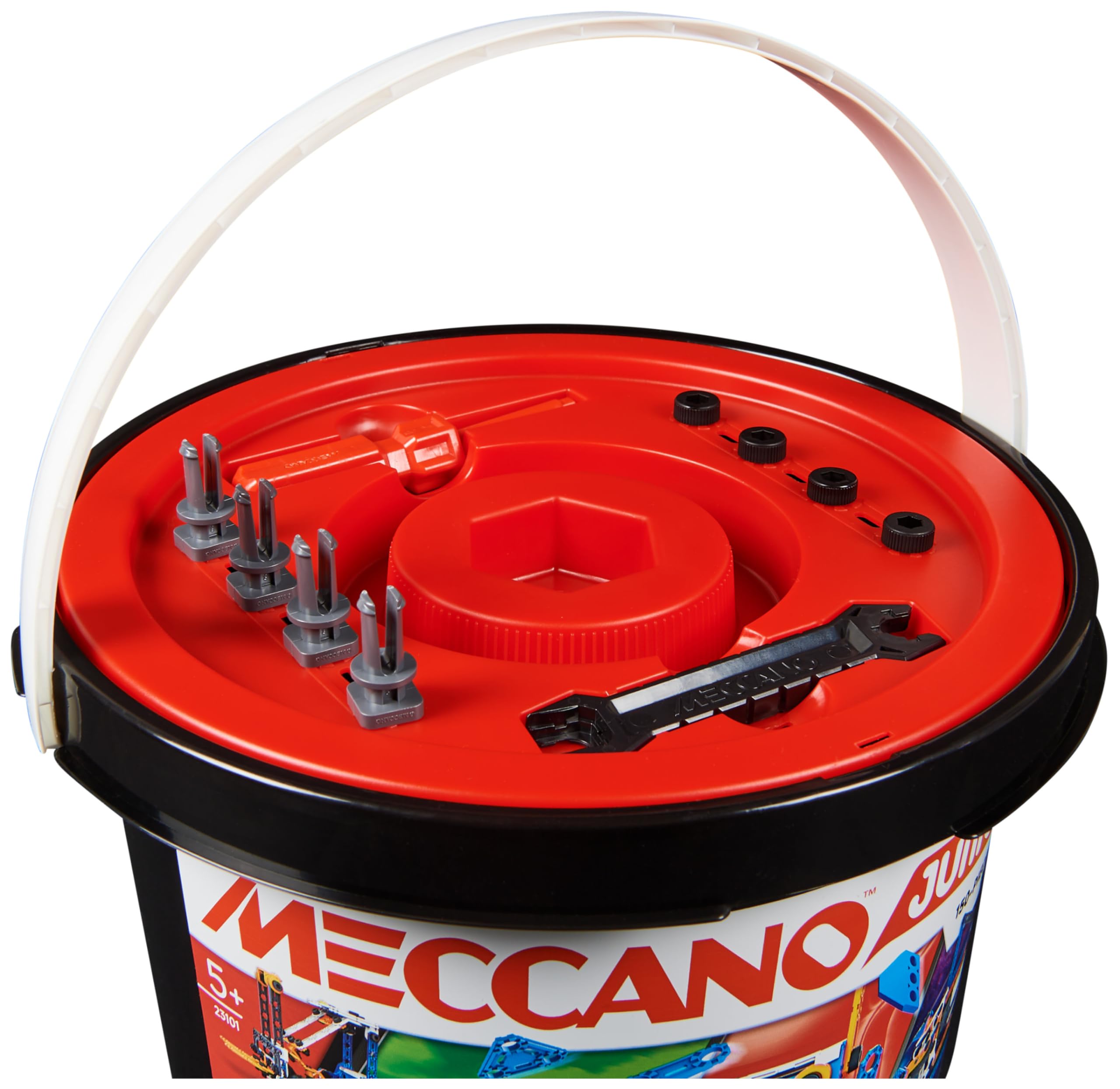 MECCANO - Kit Piezas Construcciones Junior: 150 Piezas para Construcción de Maquetas Steam y 2 Herramientas - 6069254 - Regalo Niños 5 Años + - Juguetes Niños 5 años +