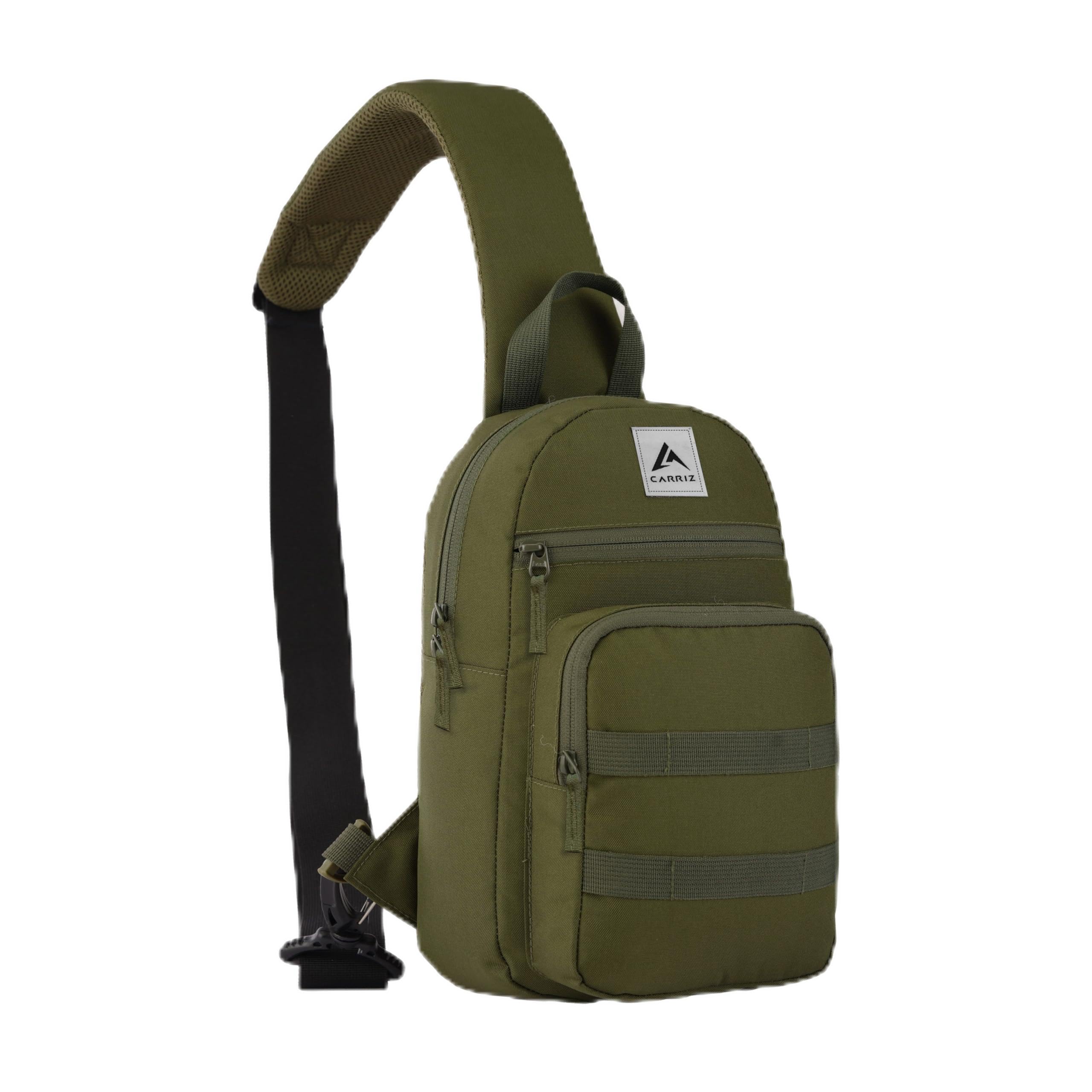 CARRIZ Sling Bag for Men & Women Outdoor Lightweight Chest Bag, Shoulder Bag, and Crossbody Bag for Hiking, Cycling, and Traveling,2 Year Warranty,CRB03-Olivegreen (B0CP91WG7C) Amazon Price History, Amazon Price Tracker