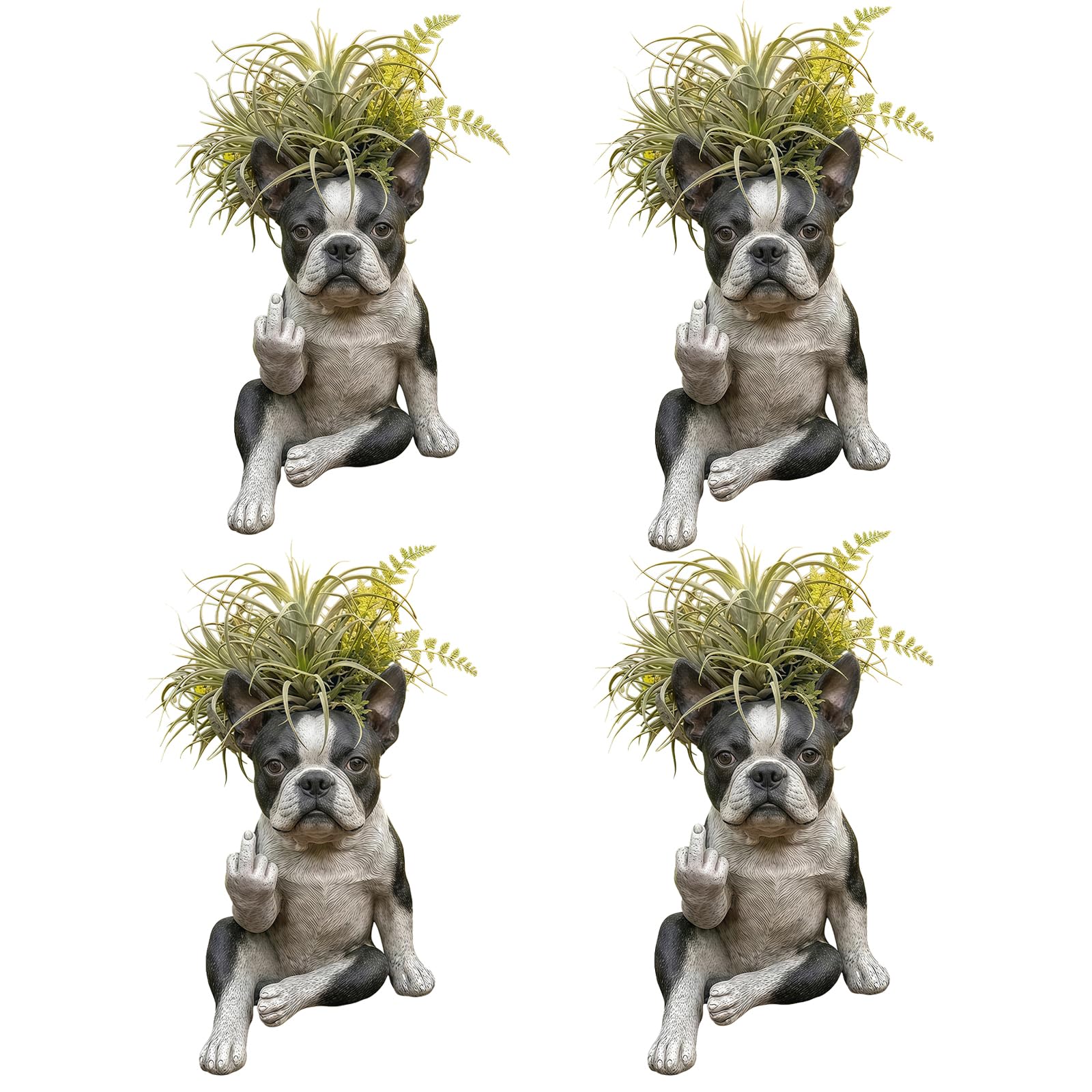 Boston Terrier Planter Instantly Add Attitude to Any Space, Funny Dog Flower Pot for Indoor Outdoor Decor, Sarcastic Gift for Boston Terrier Lovers