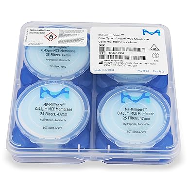Filters for SDI Testing | SDI-045 Pack of 100 | For use in SDI-2000 SDI Kit and Simple SDI | 0.45M 47mm Hydrophilic Membrane SDI Filters | Applied Membranes, Inc. SDI-045…