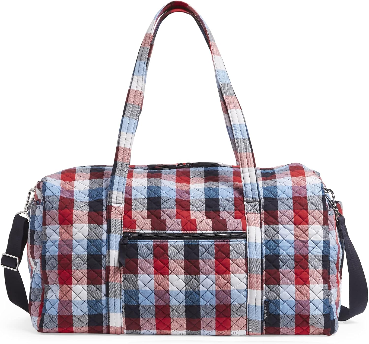 Vera Bradley Women's Cotton Large Travel Duffel Bag, Soft Sky Paisley, One Size