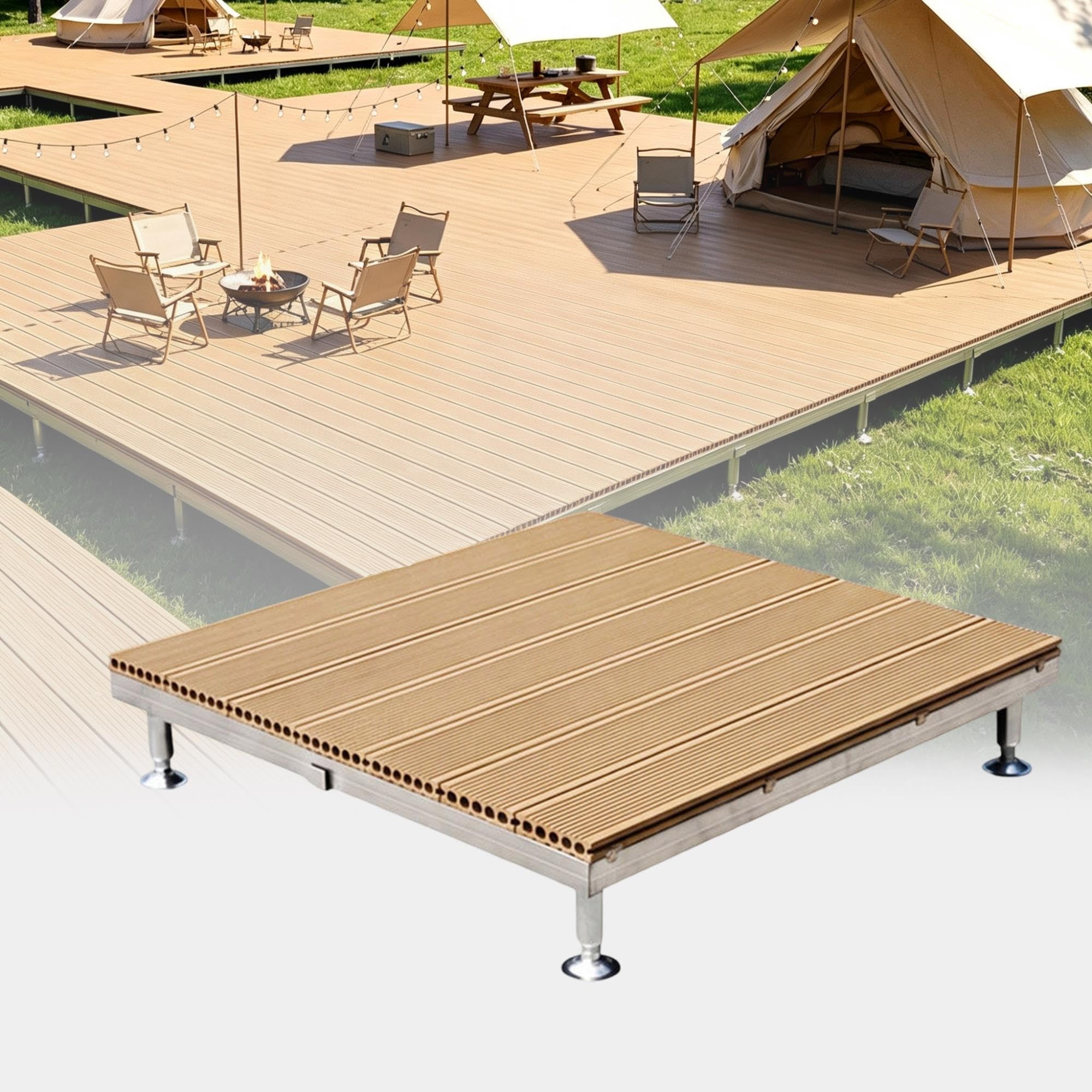 Baldosas compuestas para terraza, baldosas entrelazadas para patio (1mx1m)
