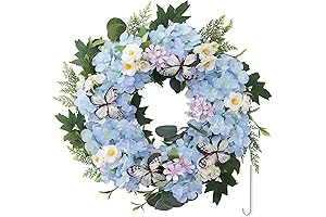 Charming Hydrangea Spring Wreath for Vibrant Front Door Decor