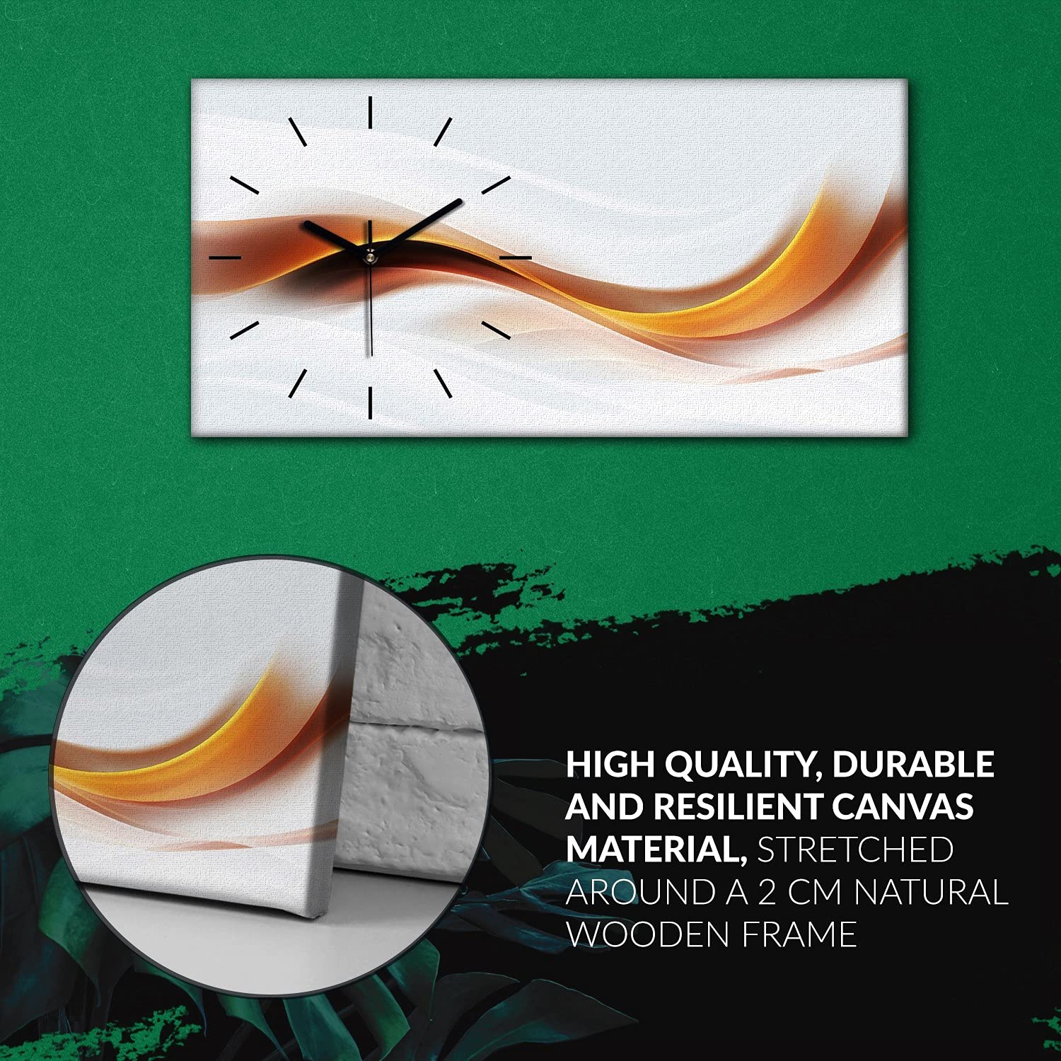MNU 2630 G Horloge murale en MDF silencieuse sans bruit de tic-tac 30