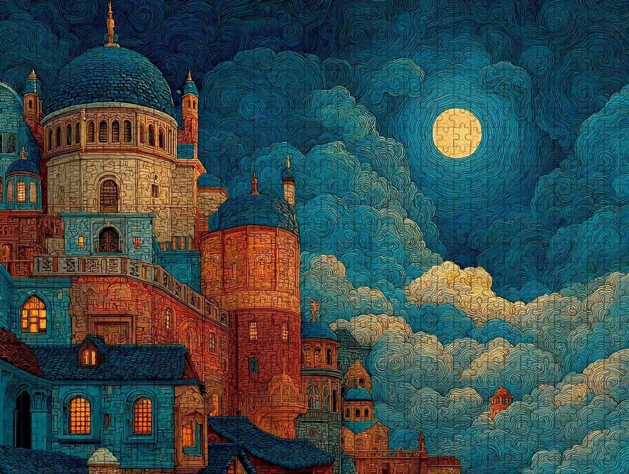 Puzzle 3000 elementów dla dorosłych, architektura, drewniane puzzle, 122 x 81 cm, części ściśle do siebie pasują, dla mężczyzn, kobiet, starszych seniorów, dekompresji, dekoracja letnia, prezenty