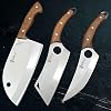 SürLaz Chef Knife Set, Kitchen & Camp Knife 3 Pieces, Leather Case Black