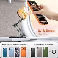 Vista 9 de OMOTON TP06 [Cordón equipado] para gancho de trípode MagSafe con parte trasera magnética y base Arca-Suiza, rotación de 360° con tornillo de 1/4