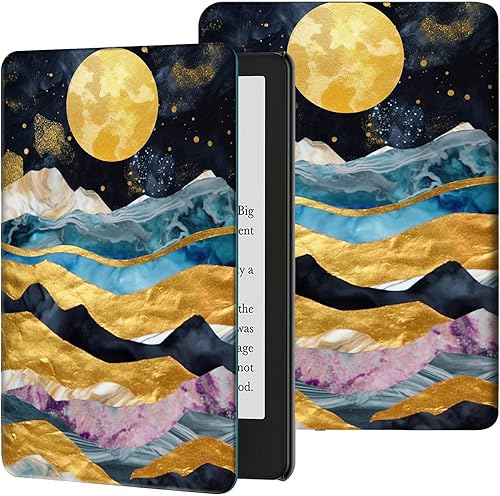 Vista 306 de Funda para Kindle de 6 pulgadas (11.ª generación, versión 2024/2022) delgada de piel sintética, ajustable, multiángulo, Smart Shell con función