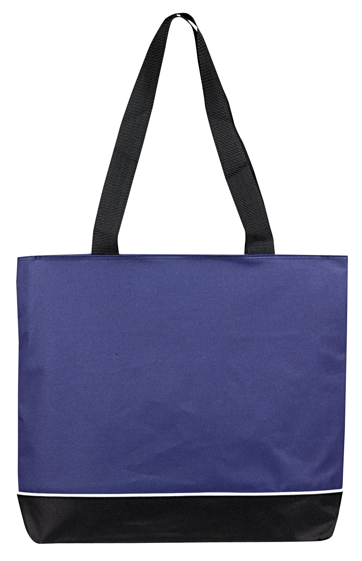 Shoulder Tote Bag with Zipper/Reusable Grocery Tote Bag/Multipurpose Tote Bag (Navy)