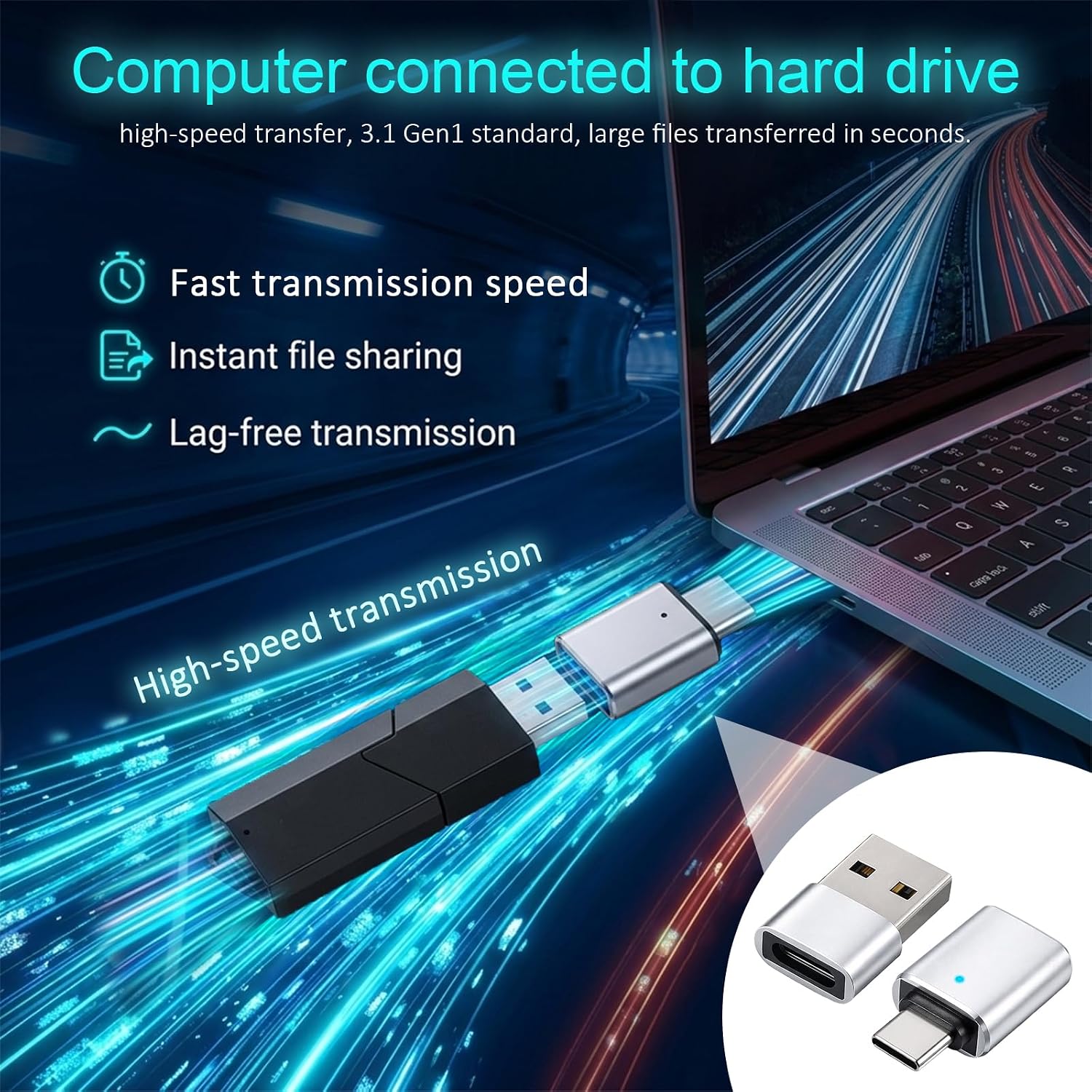 Skrfren 4 Pcs USB to USB C Adapter Type C Female to A Male Charger Converter USB 2.0 Male to USB C Female OTG Adapter for Charging and Data Transmission (Silver)