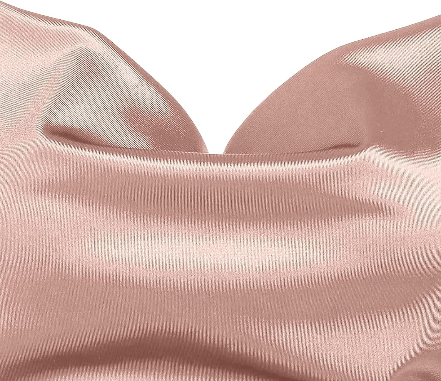 ZAFUL Women's Satin Sleeveless Spaghetti Strap Mini Dress Sexy Slip Cowl Neck Silky Cocktail Party Dresses - Image 2