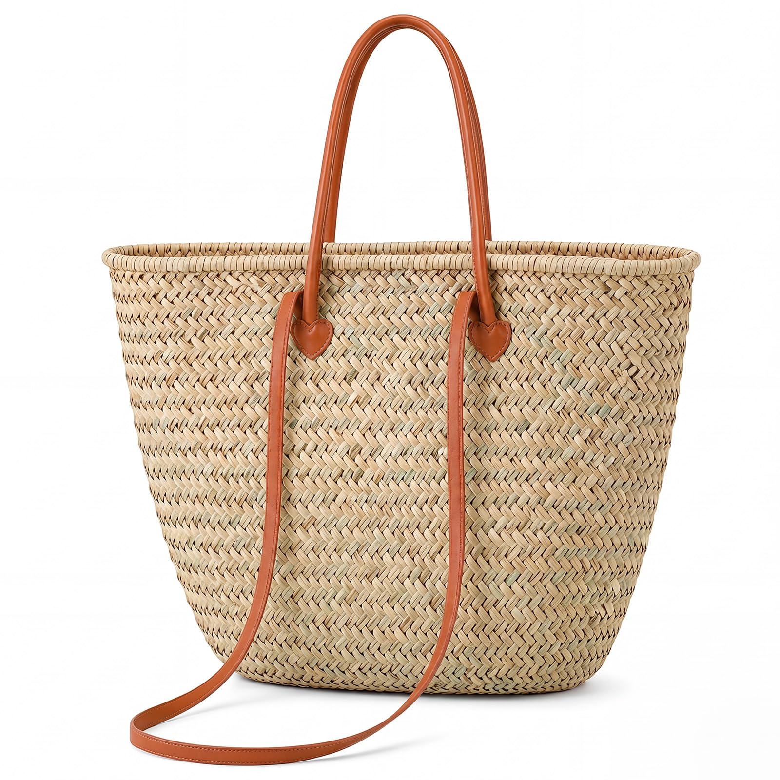 Photo 1 of Klyyo Clyro Oversized French Straw Basket Tote Bag