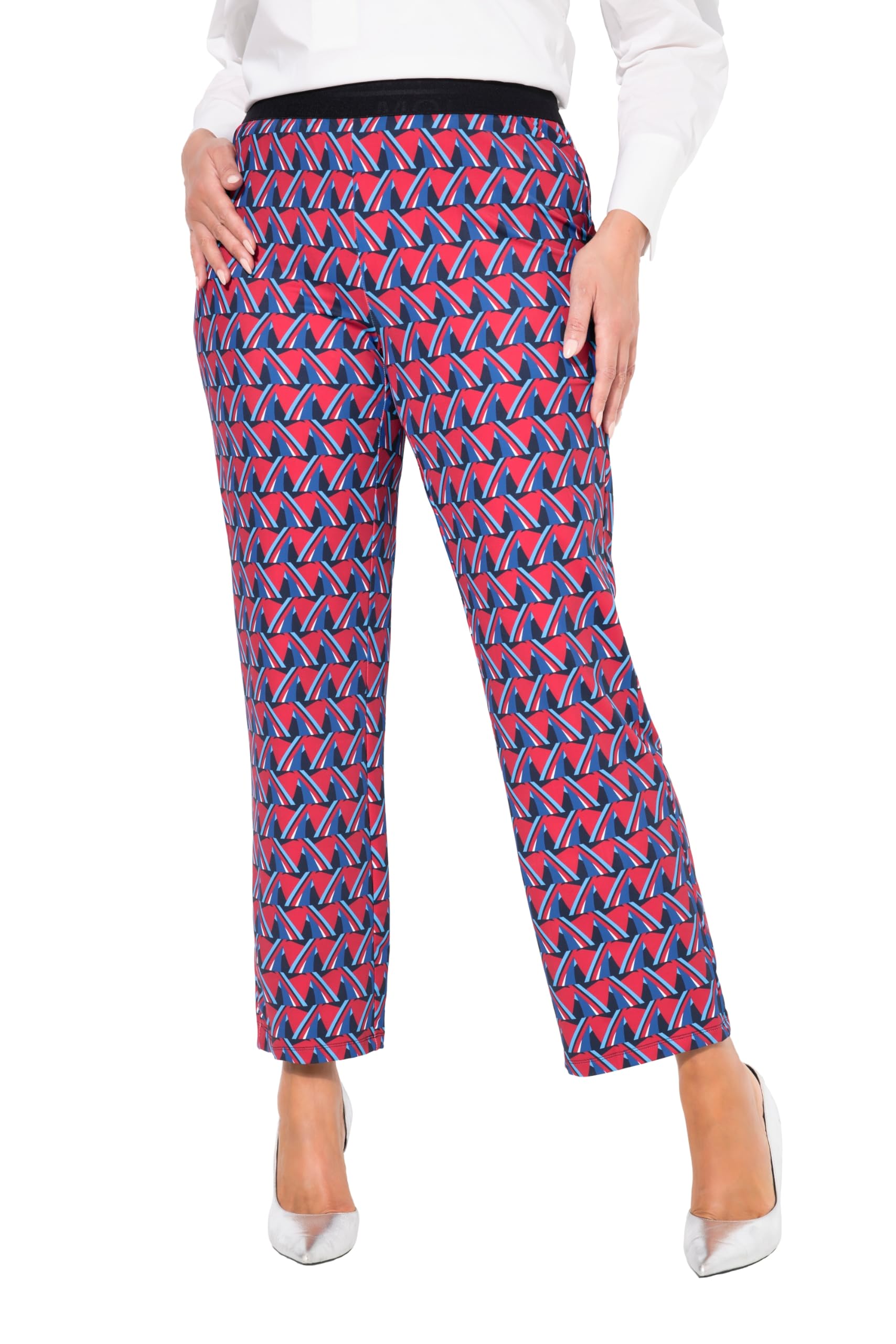 Ulla Popken Damen große Größen Übergrößen Plus Size Jerseyhose, schmales Bein, Elastikbund 835667