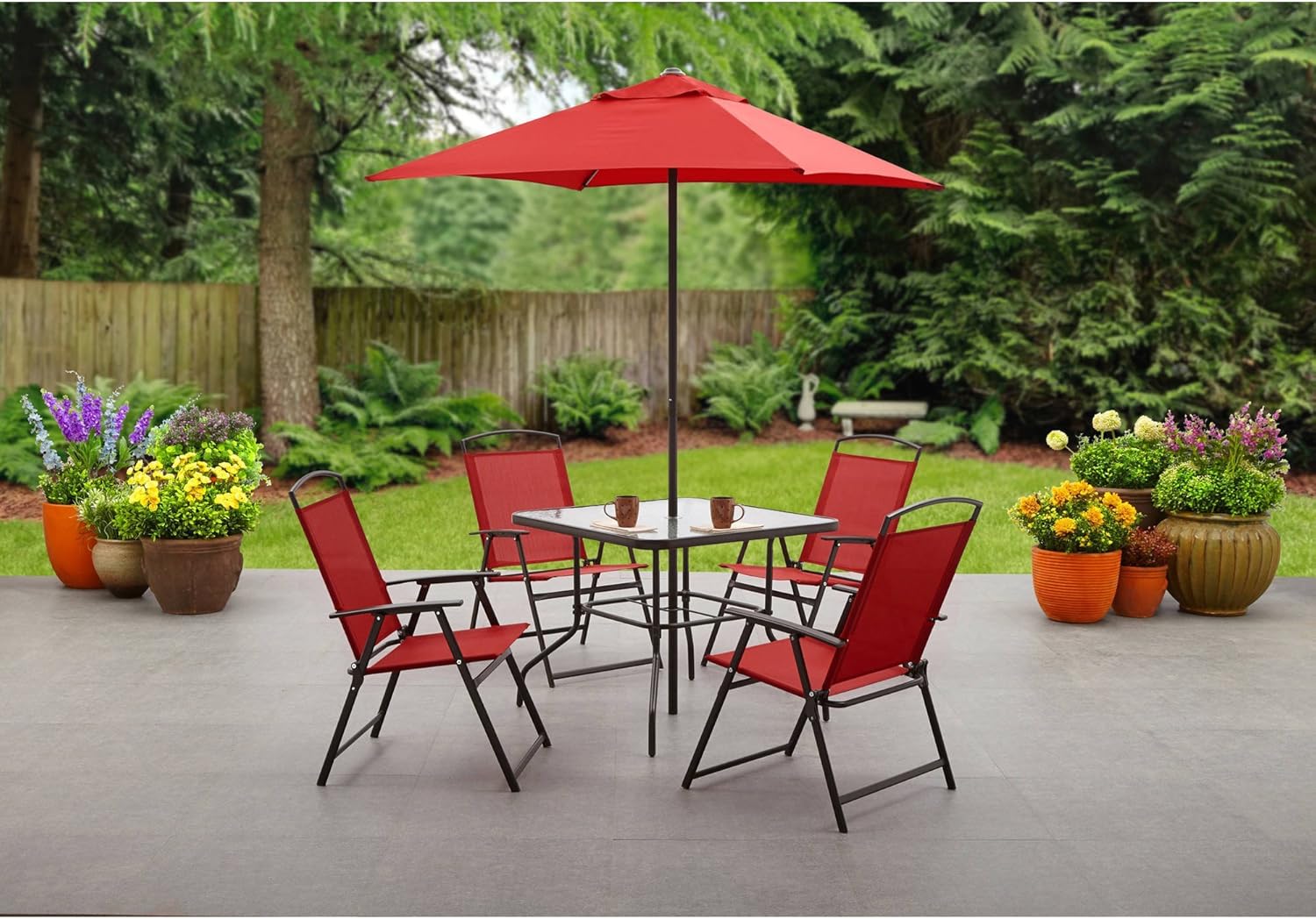 Dining Sets Patio, Lawn & Garden Mainstay Black Albany Lane 6Piece