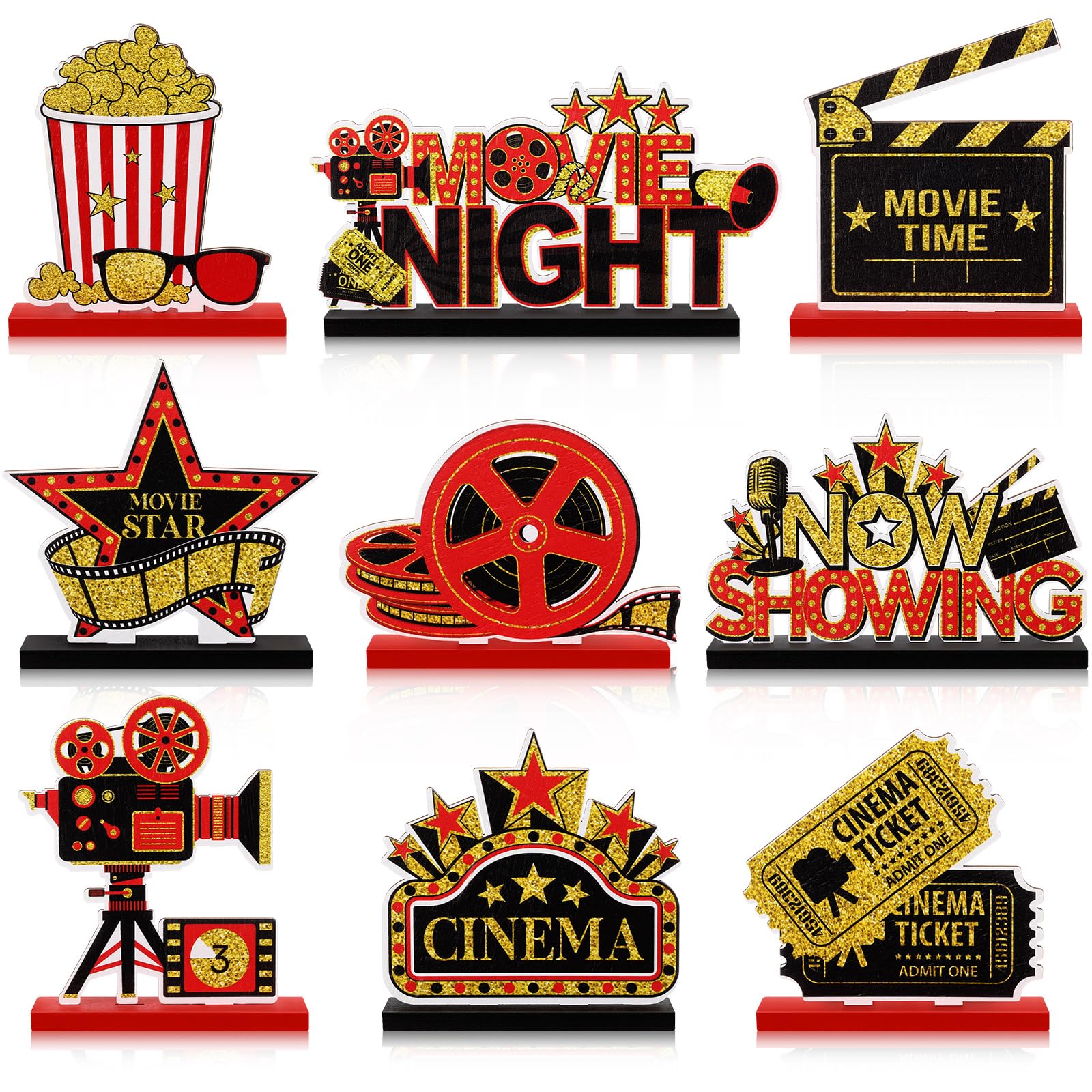 3 stuks filmavond feest tafelkleed plastic film thema tafellakens wegwerp servies voor film nacht partij benodigdheden film thema rode loper
