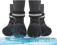 Vista 18 de BINGPET - Calcetines antideslizantes para perros para suelos de madera dura, botines antideslizantes para perros para prevenir lesiones, protector