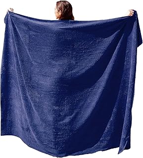 ADAMO Strandtuch XXL 100% Baumwolle - 155x220cm, Dunkelblau: 360 - XXL Saunahandtuch - Badetuch in Übergröße - Duschhandtuch, Badehandtuch & Saunatuch