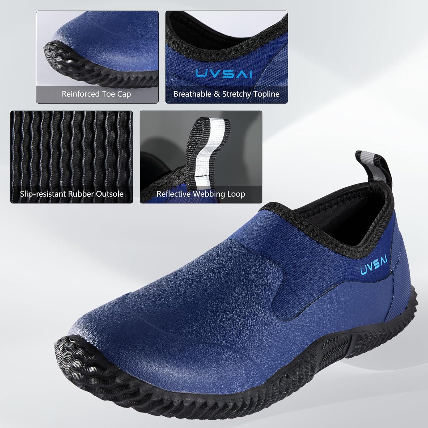 Men’s Waterproof Garden Shoes Rain Boots Slip-On Footwear for Gardening Farming Camping Lawn Care Yard Work - Image 4