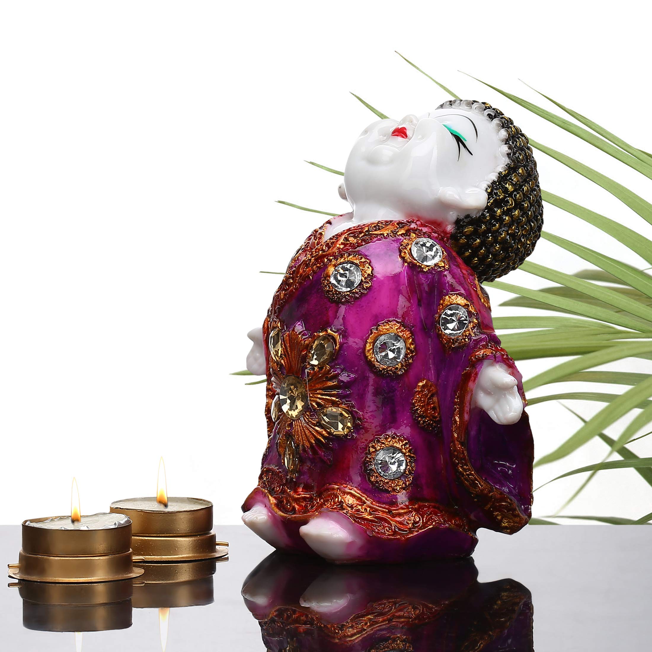 GW Creations New Marble a Purple Baby Monk (White,Purple)