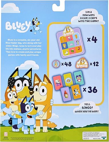 Vista 12 de El juego de cartas 5 en 1 de Bluey incluye 53 cartas gigantes.