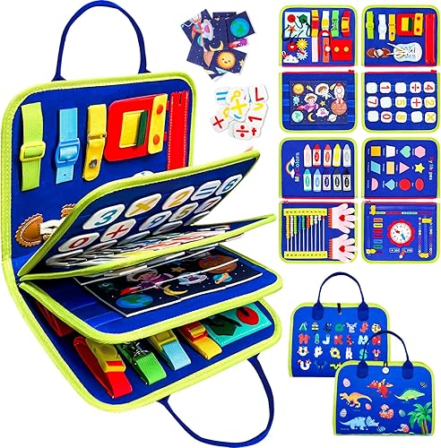 Miniatura 1 de Tablero de actividades Montessori para niños pequeños, juguete educativo para desarrollar actividades sensoriales para aprender habilidades motoras