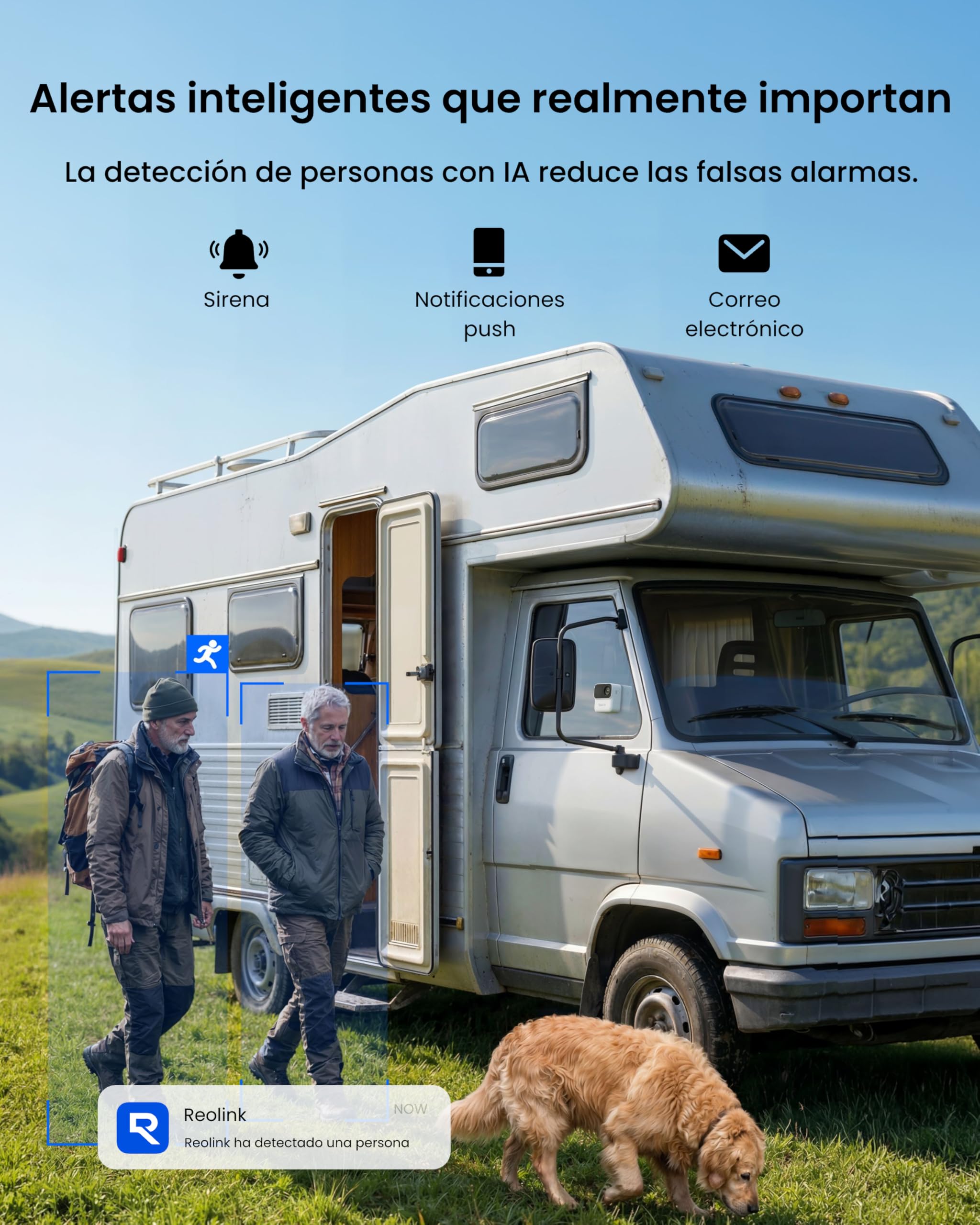 Reolink Cámara de Vigilancia WiFi, Inalámbrica Magnética Interior Exterior | 9 Meses De Autonomía, Detección De Personas IA, WiFi De Doble Banda, Almacenamiento Local, Sin Suscripción, Argus MagiCam