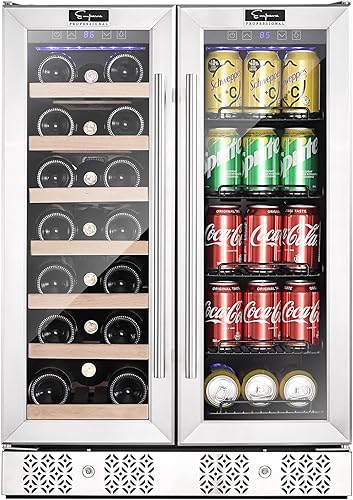 Empava Refrigerador de vino y bebidas, plata