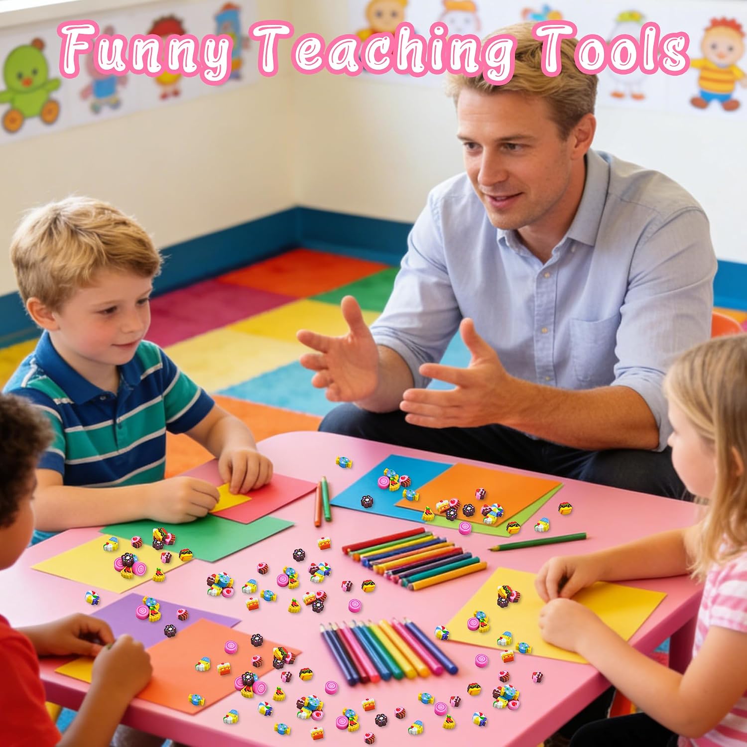 200pcs Food Mini Erasers for Kids, Bulk Cute Pencil Erasers Small Fun Erasers for Classroom Rewards Party Favors Gift Filling Eraser image 5