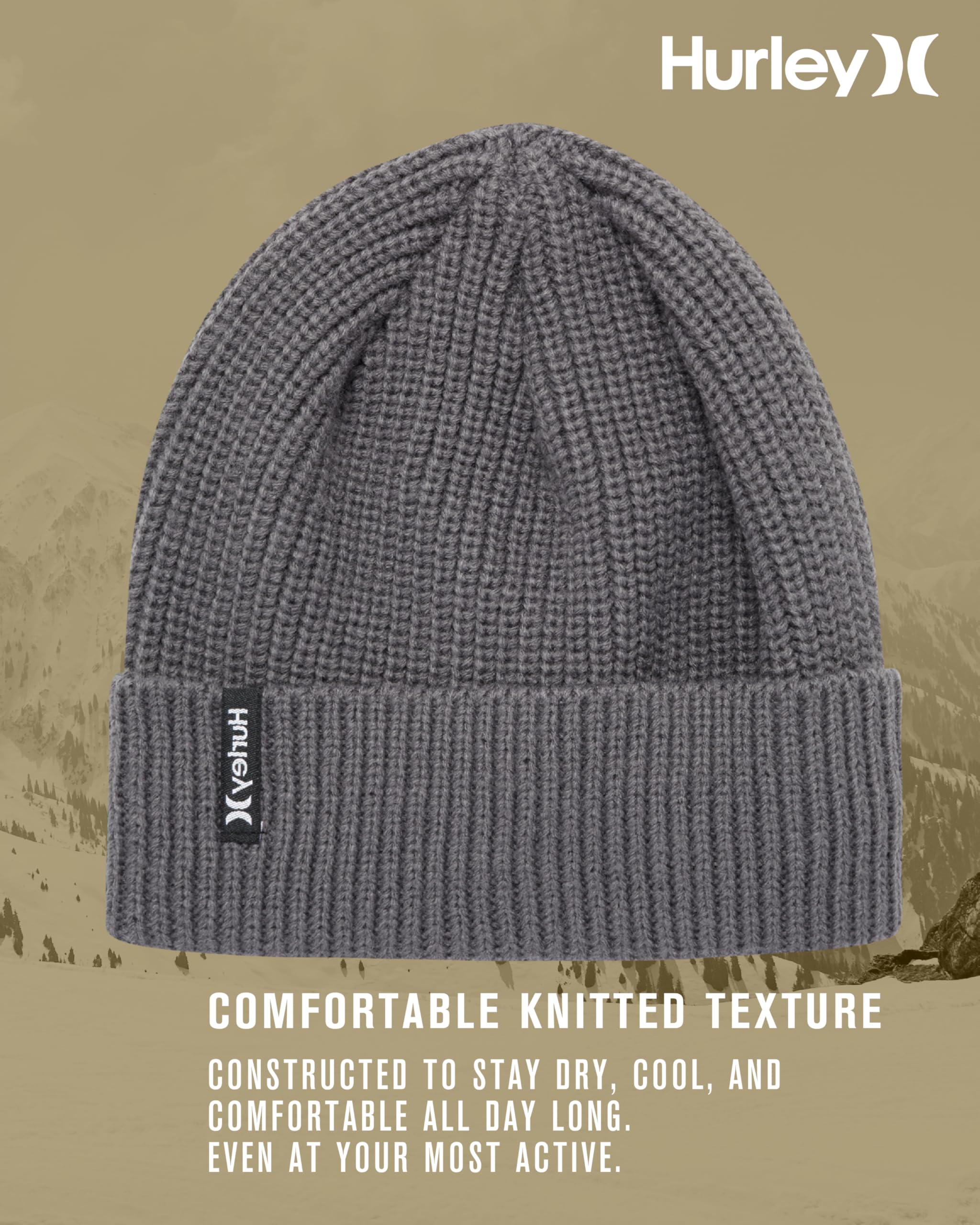 Hurley - M Max Cuff 2.0 Beanie, Berretto Uomo