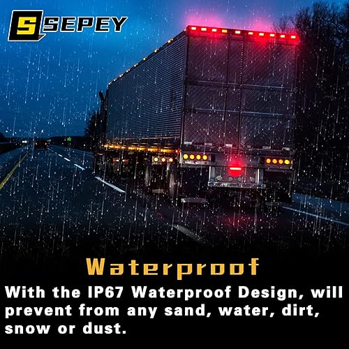 Miniatura 6 de Luz intermitente LED ovalada de 6.5 pulgadas, 13 diodos, luces traseras de giro ámbar, impermeables, para barco, remolque, caravana, camiones