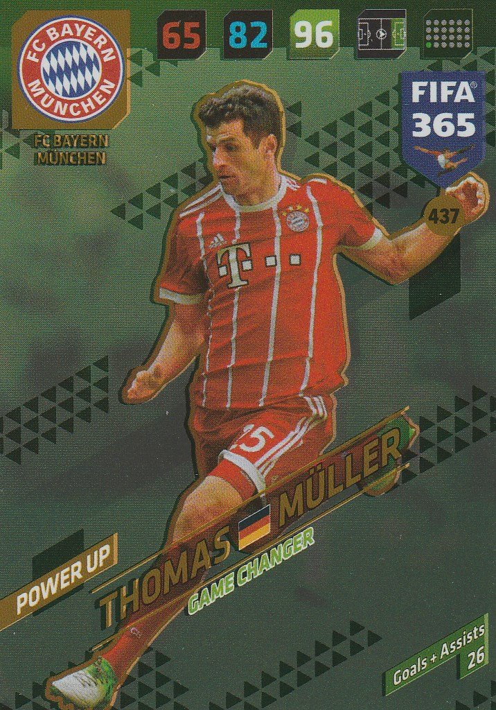 PaniniADRENALYN 2018 FIFA 365 437 Thomas Müller Game Changer