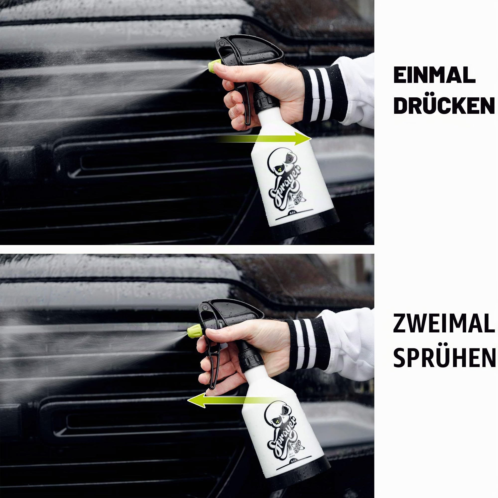 Nuke Guys Koch Chemie Foam Set: KochChemie GreenStar Universalreiniger + KochChemie Gentle Snow Foam + Nuke Guys Sprayer 0,5L + Foamer 2L + 4 Mikrofasertücher + Messbecher