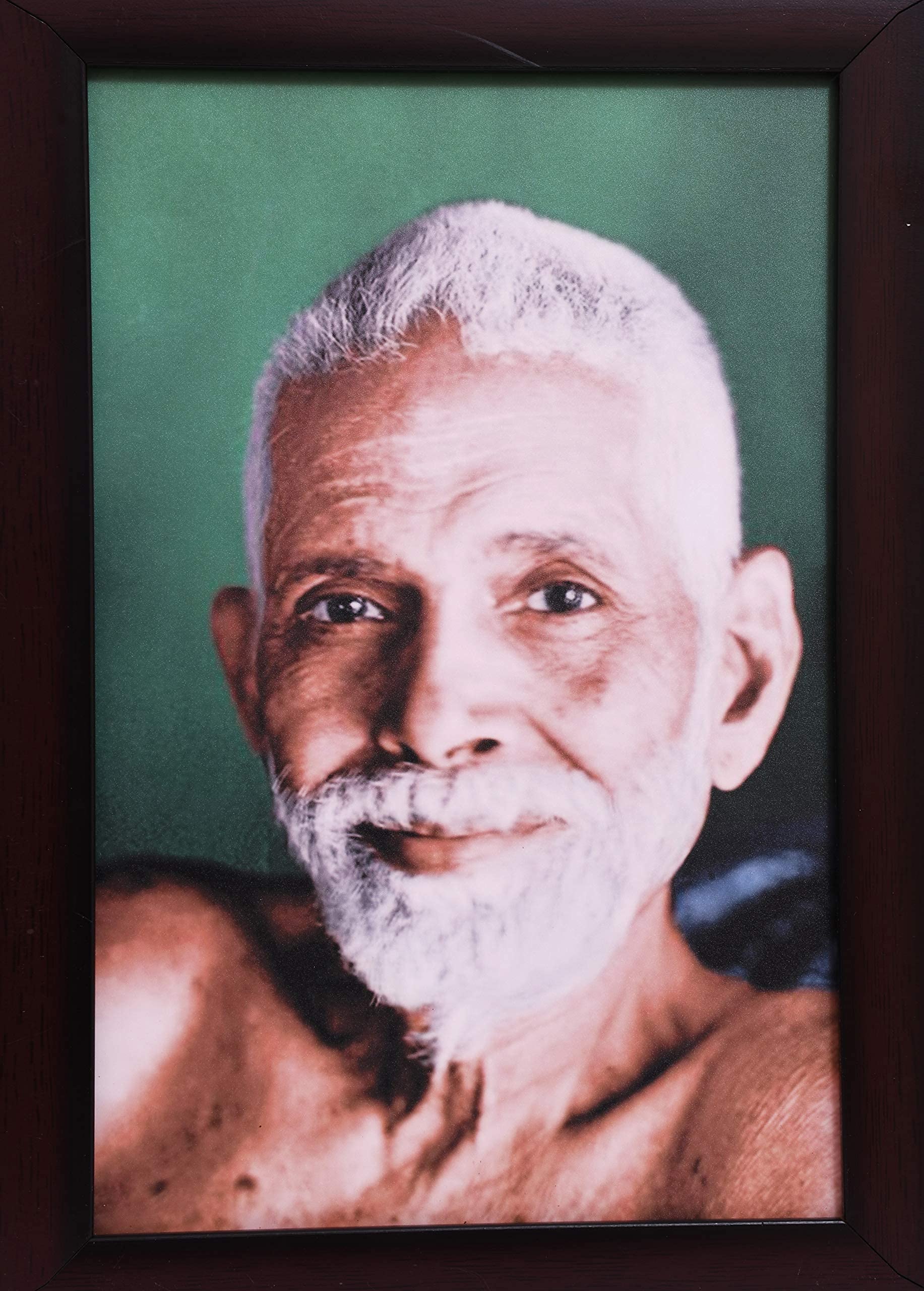 ABI Groups Ramana Maharishi Wooden Photo Frame(14 * 11,Multicolor) Wall Painting Framed Home Decor (Wood,Matte,Brown,Big Size)-image-7