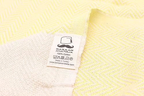 Vista 228 de Bazaar Anatolia Juego de 2 toallas de mano turcas para baño, 39 x 19 pulgadas, algodón, toallas de mano decorativas para cocina, té, yoga, cara