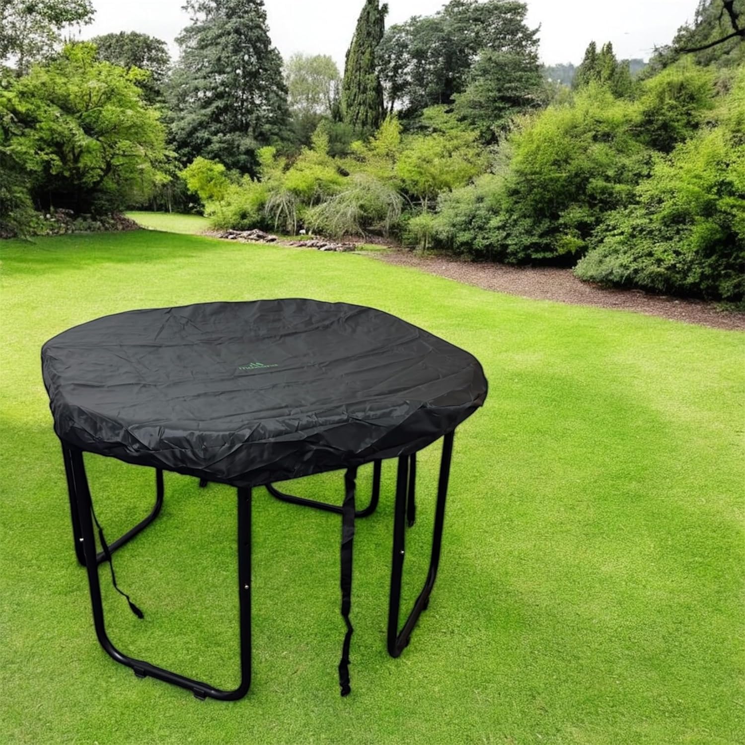 Maxland Black Mixing Tuff Play Spot Tray 100cm Diameter & Height Adjustable Stand - For Fun & Messy Sand, Water & Glitter Play With Cover