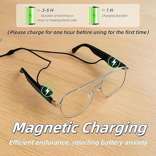 Miniatura 4 de Lentes inteligentes con Bluetooth 5.4 polarizados, lentes fotocromáticos, con control de voz táctil