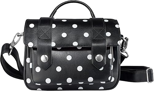 INSIGNIA NS-DM8CB1 - Funda para cámara de impresión instantánea - lunares blancos sobre negro - compatible con cámaras Instax