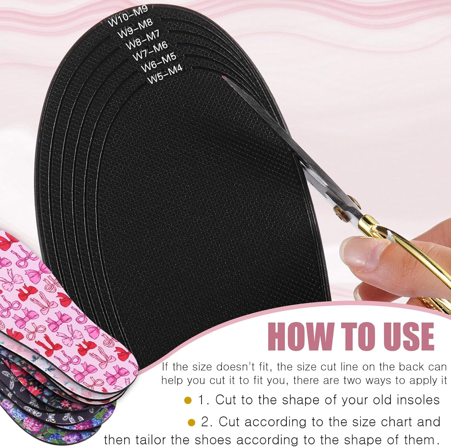 6 Pairs No Show Socks Sockless Shoe Liner Washable Barefoot Shoe Insoles No Slipping Inserts for Women Man(Elegant Style) - Image 4