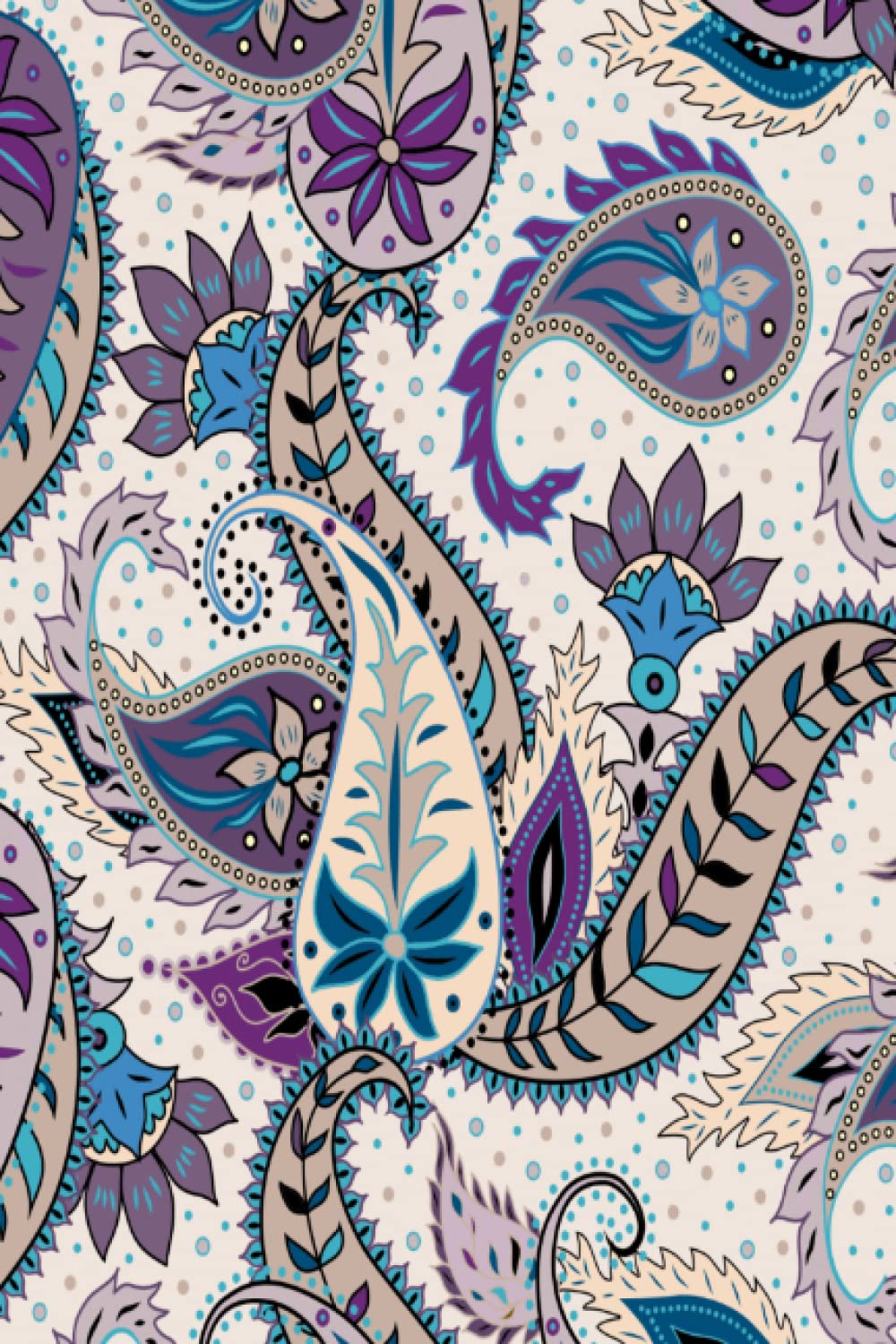 Paisley Seamless Indian Style Pattern Journal Notebook Diary