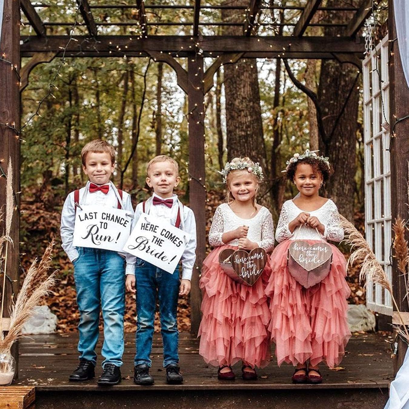 Topmaker Backless A-line Lace Back Flower Girl Dress 2T Non-beaded-sleeve-dusty-rose