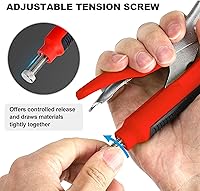 Vista 5 de FASTPRO Juego de 4 alicates de bloqueo con agarre resistente, mandíbula curva de 5, 7 y 10 pulgadas, alicates de bloqueo de nariz larga de 6-1/2