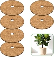 Vista 9 de ZeeDix Paquete de 3 anillos de mantillo de fibra de coco, anillo de coco de 14 pulgadas, tapete de mantillo de árbol de coco 100% natural, protector