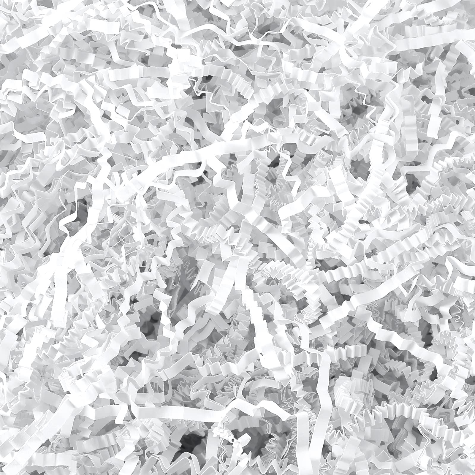 Outus 2 lb White Crinkle Cut Paper Shred Filler Gift Cushion Streamer