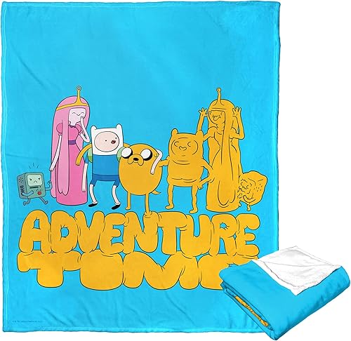 Miniatura 2 de Northwest Adventure Time - Manta de seda táctil, 50 x 60 pulgadas, Jake Silliness