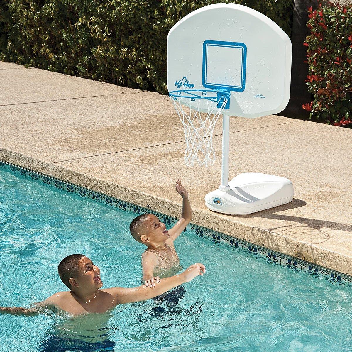 Dunn Rite H2O Hoops Poolside Basketball and Volleyball Game Set