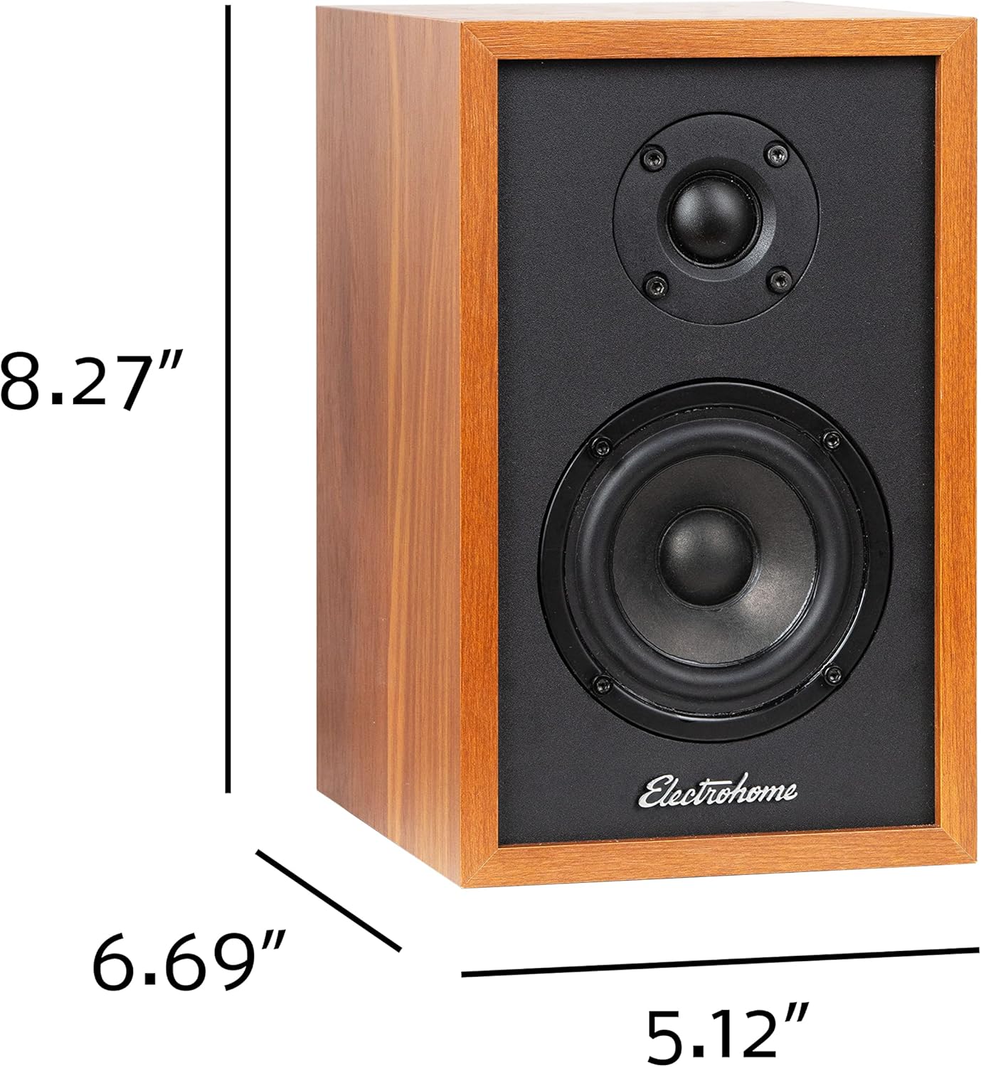Electrohome Berkeley 2.0 Stereo Powered Bookshelf Speakers with Built-in Amplifier and 3" Drivers for Turntable, TV, PC and Wireless Music Streaming Featuring Bluetooth 5, RCA and Aux (EB20) - Image 8