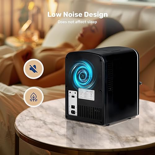 Miniatura 8 de Simple Deluxe Mini refrigerador de 4 litros6 latas con ventana de observación, refrigerador pequeño compacto sin freón, enfriador portátil y